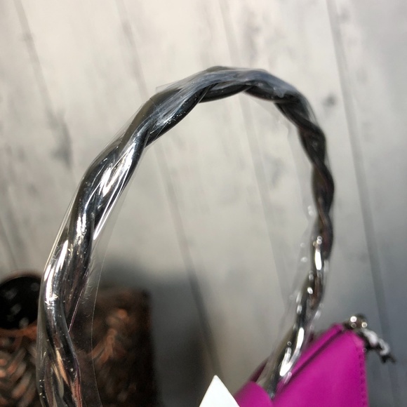 Thacker Fuchsia Leather Clutch-Wristlet RingHandle - Picture 12 of 12